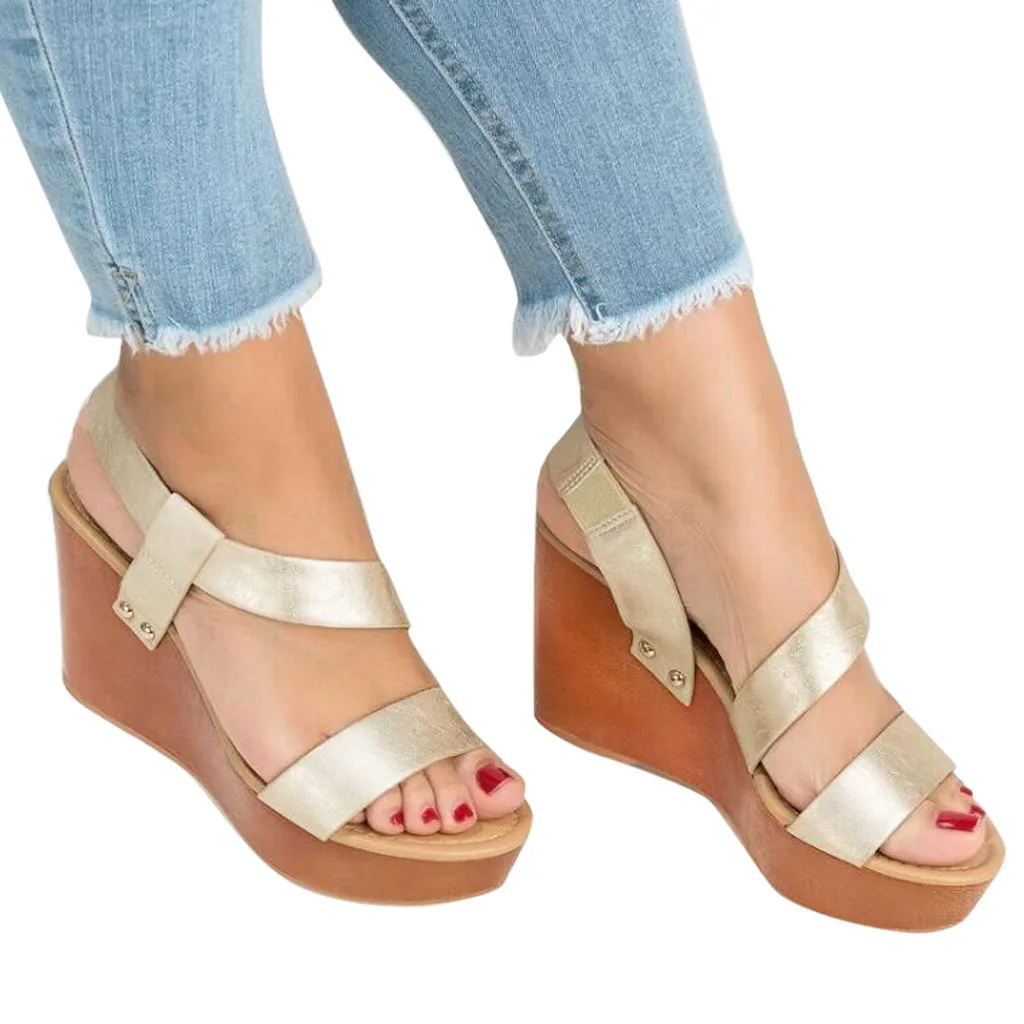 

SIKETU Women's Ladies summer sandals new wedges shoes for women fashion Roman Shoes sandalias de verano para mujer 2019#G35