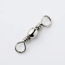 Simpleyi 50pcs/lot Fishing Swivel ZX Barrel Swivel Stainless Metal Sea Fishing Hooks Connector Rolling Swivel for Sea Fishing