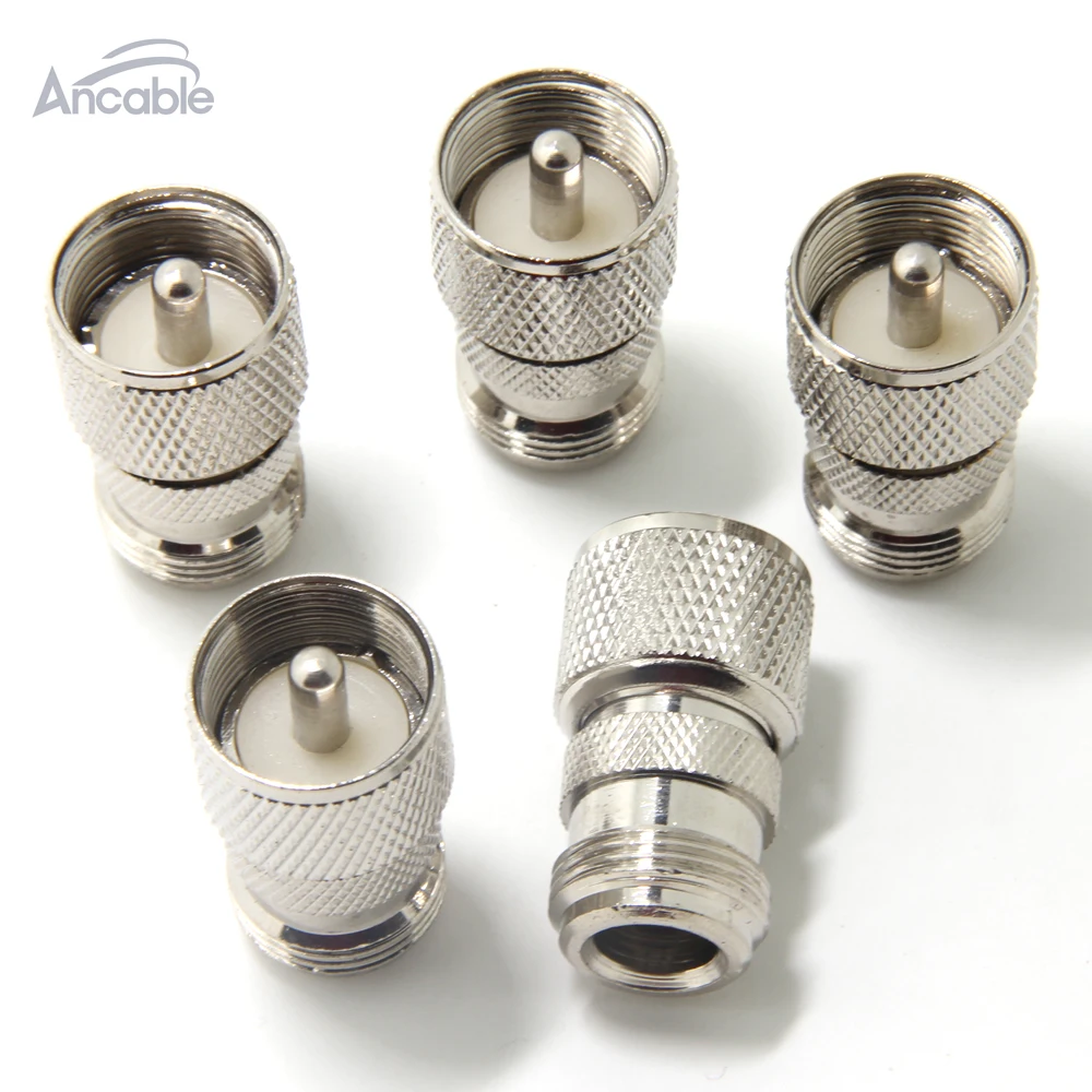 

UHF/PL-259 Male to N Female Connector for CB Ham Radio Antenna Pack of 5