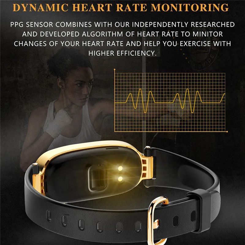 S3 Smart Bracelet Heart Rate Monitor Alarm Clock Waterproof Fitness Watch Tracker Pedometer Step Counter Smart Wristband black