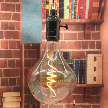 

Retro Vintage soft flexible LED Filament Bulb G125 Industrial Dimmable spiral Filament LED lamp 4W