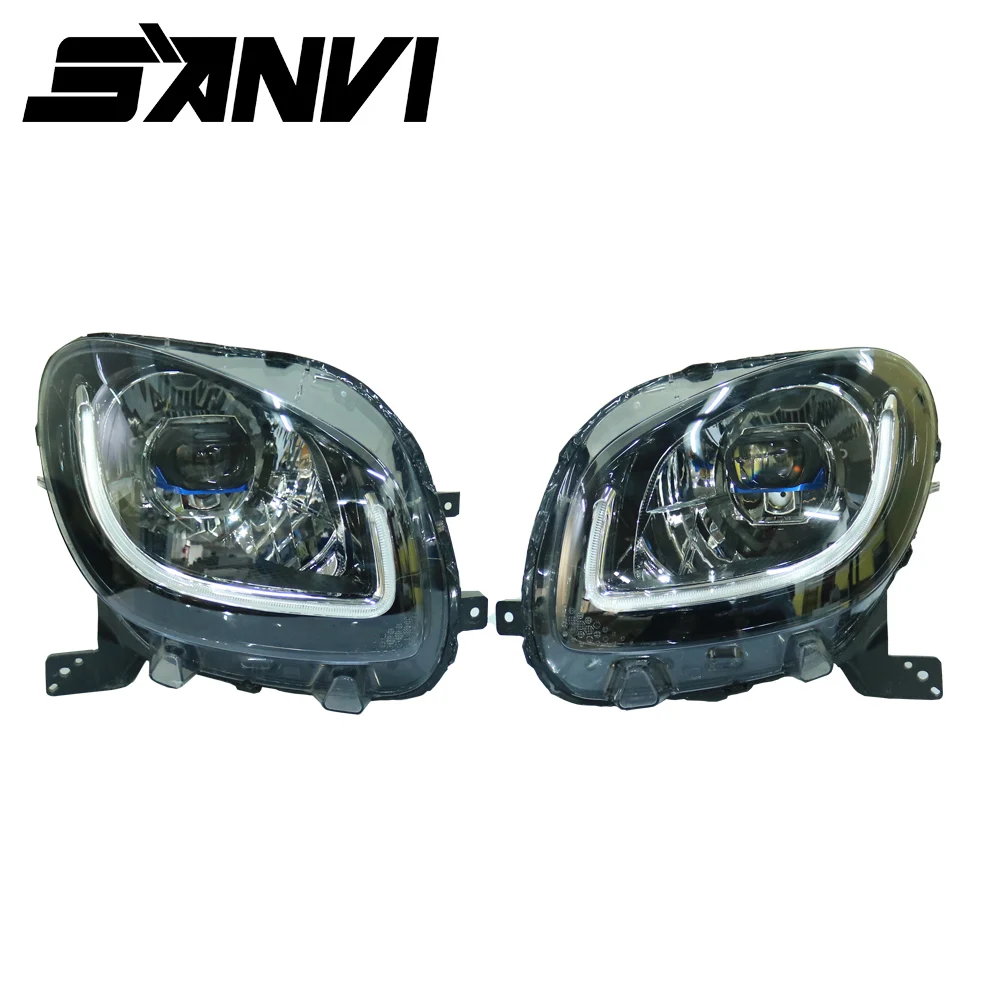 Sanvi 2pcs Headlight Assembly for BENZ smart 2015 2018 Front Headlight