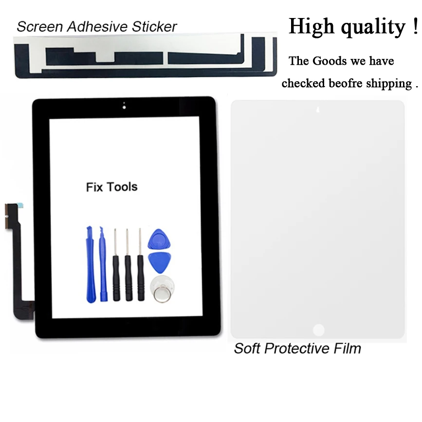 Digitizer Touch Screen Replacement Home For ipad 3 3rd A1403 A1416 A1430 Black