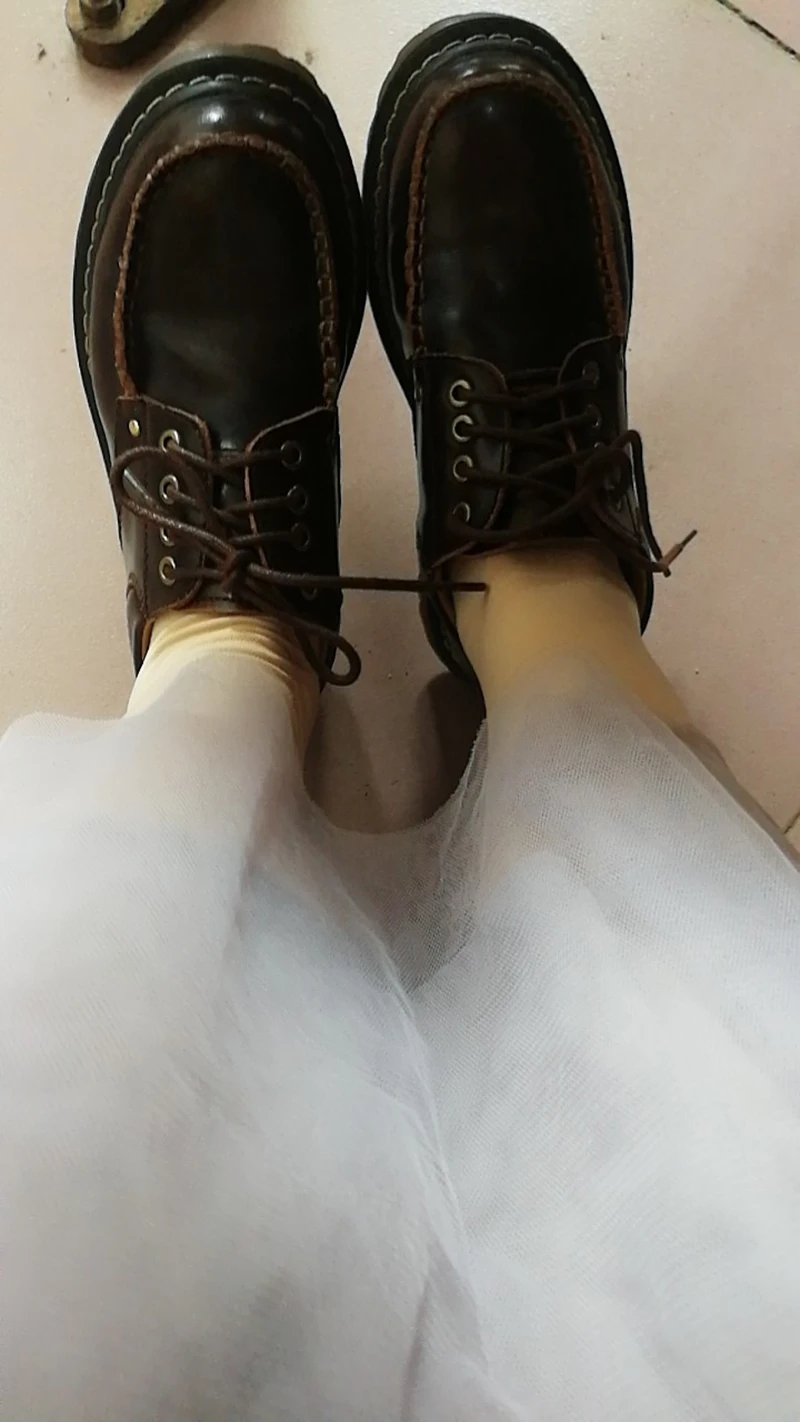 Designer Brown Black Round Toe Ladies Vintage Women Oxfords Shoes Fashion Size 35 Japanese School Chinese Lace Up Retro China
