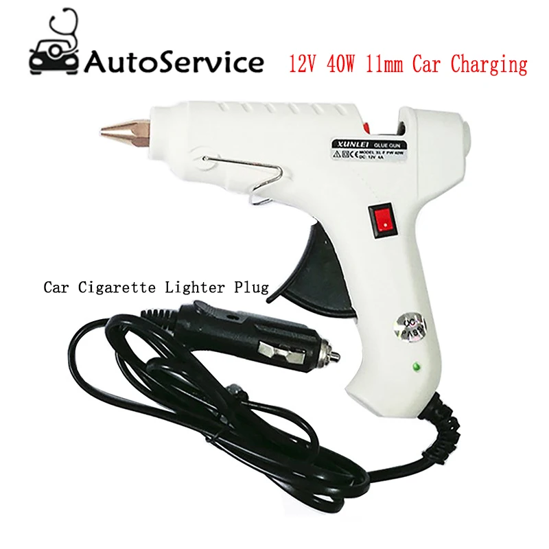 

PDR Tool Hot Melt Glue Gun Dent Removal Paintless Dent Repair 40W 11MM 12V Car Charging Glue Gun with Car Cigarette Lighter Plug