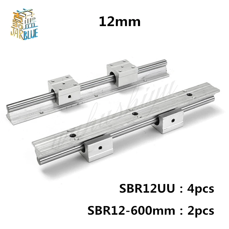 

12mm linear rail SBR12 600mm 2 pcs and 4 pcs SBR12UU linear bearing blocks for cnc parts 12mm linear guide