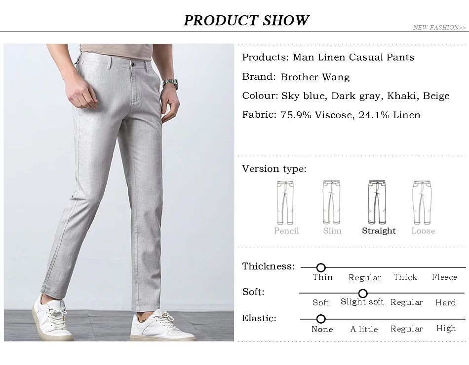 Летние новые мужские льняные повседневные штаны, деловые модные удобные дышащие тонкие мужские брюки, брендовая одежда 8891