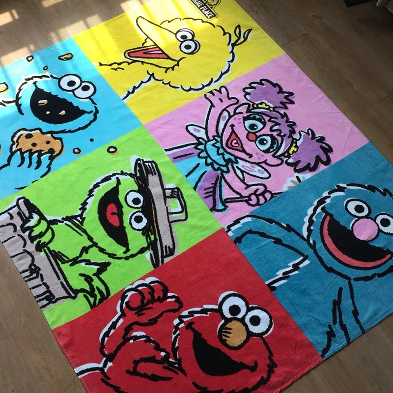 

KAWS Sesame Street Creative Washcloth Cartoon Retro Towel Blanket OriginalFake Running A Fitness Absorbent Towels Model Toy M960