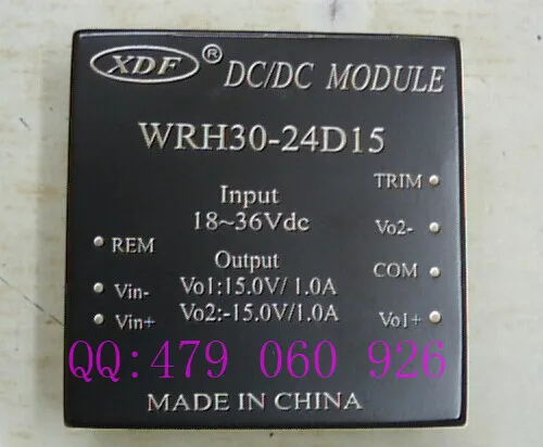 

[ZOB] XDF xindafei power module 30W 24V 15V DC-DC WRH30-24D15 --2PCS/LOT