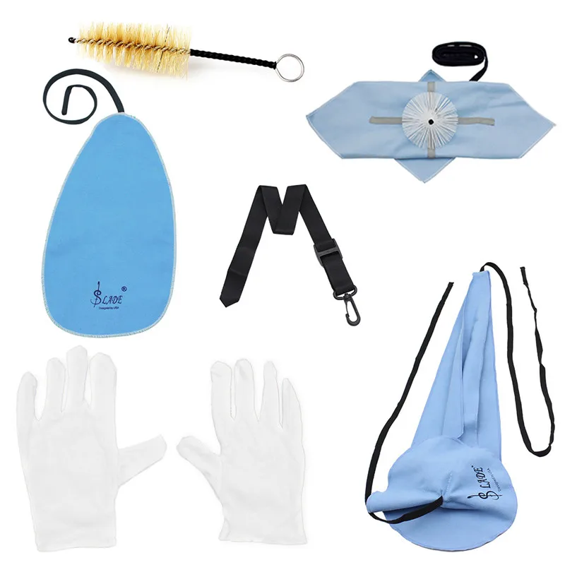 

SLADE 6Pcs/Set Saxophone Cleaning Kit Sax Clean Cloth Mouthpiece Brush Belt Set Woodwind Instruments Saxophone Accessories