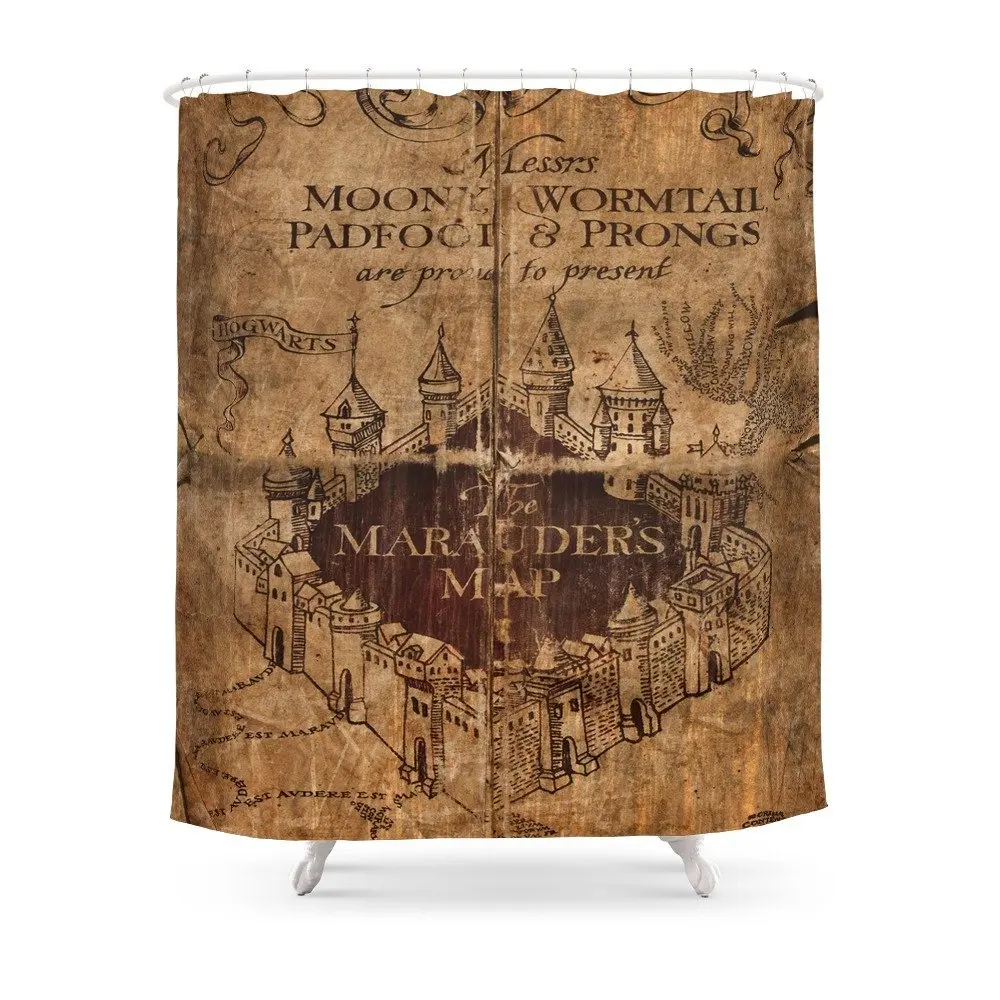 

Marauders Map Shower Curtain Waterproof Polyester Eco-friendly Antibacterial Shower Curtains