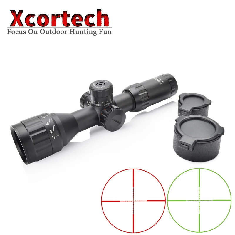 Тактический охотничий 3-9X32 AOIR Riflescope красный и зеленый Mil точка с подсветкой провод Сетка Оптика прицел