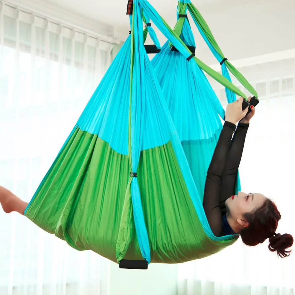 Multifunction Yoga Belt Anti-gravity Aerial Yoga Hammock Set for Home Gym Hanging with Carry Bag and Extension belt