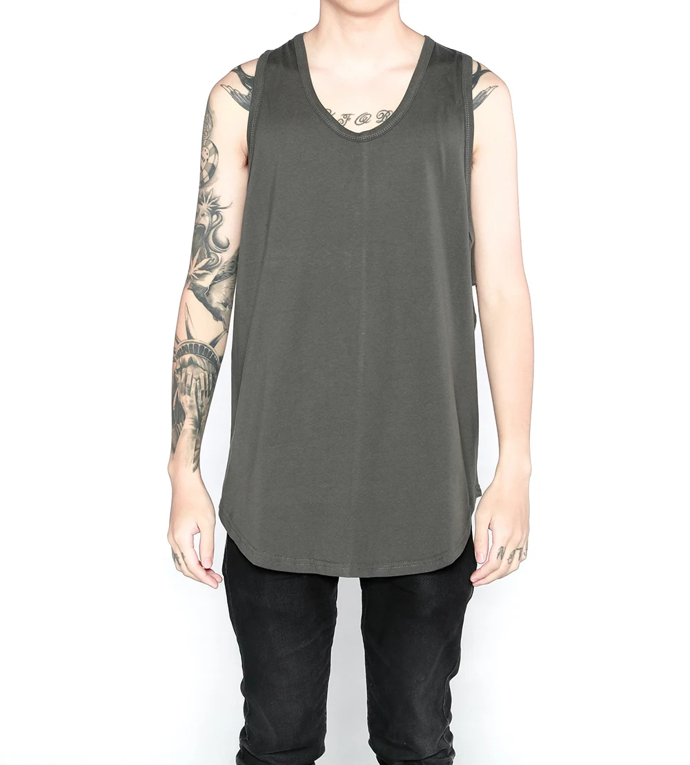 

Summer Beach Urban Hip Hop Curved Hem Streetwear Bodybuilding Sport Vest Sleeveless Shirt Gym Fitness Clothing Tank Top Men