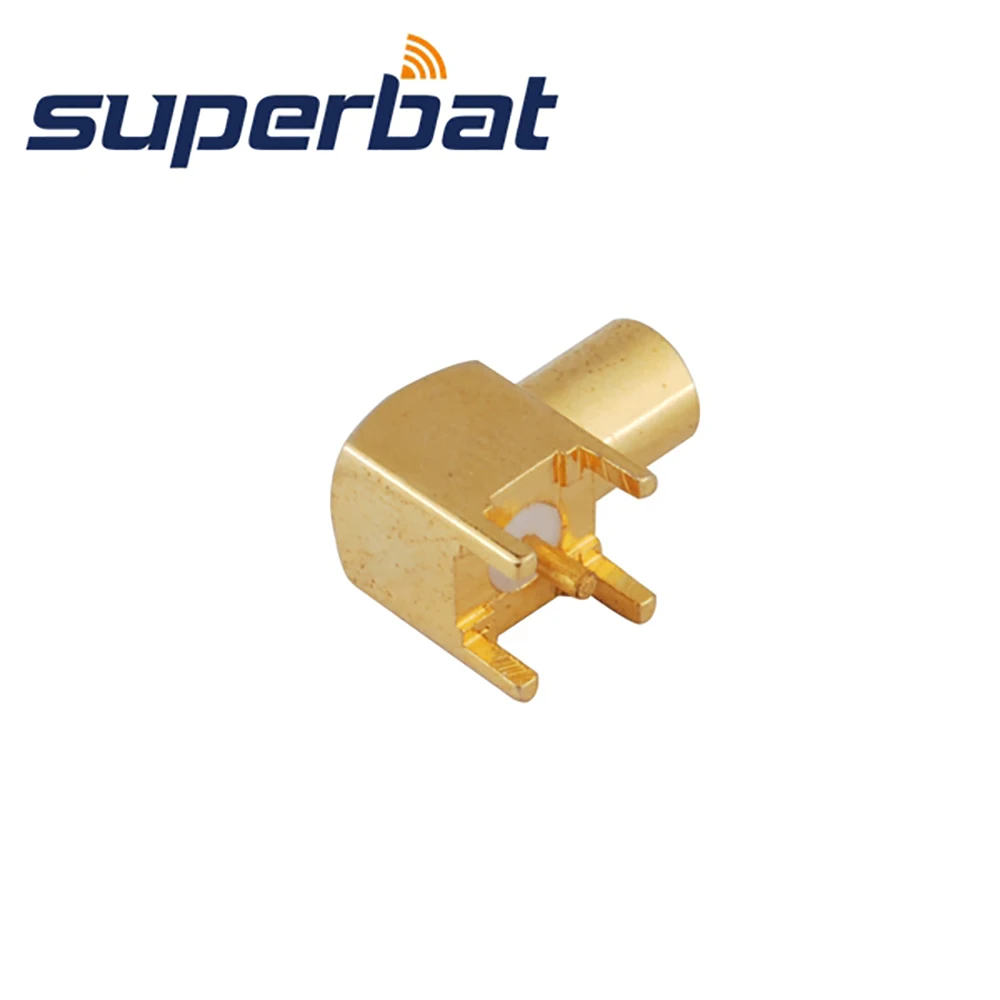 Superbat 10pcs MCX thru hole Female PCB Mount with Solder Post Medium Version Connector