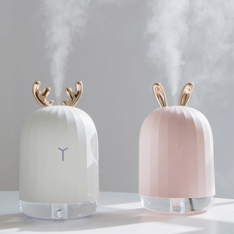 

220ML USB Deer Ultrasonic Air Humidifier Aroma Essential Oil Diffuser LED Night Light Mist Maker Fogger for Home Car Xmas Gift