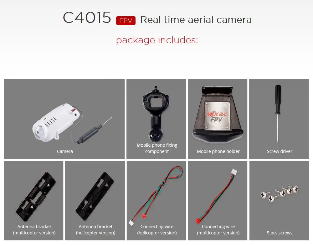 MJX C4015 WI FI FPV RC камера для дрона C4005 Обновление версии X401H X601H X400 X500 X600 X800 X101 x6sw