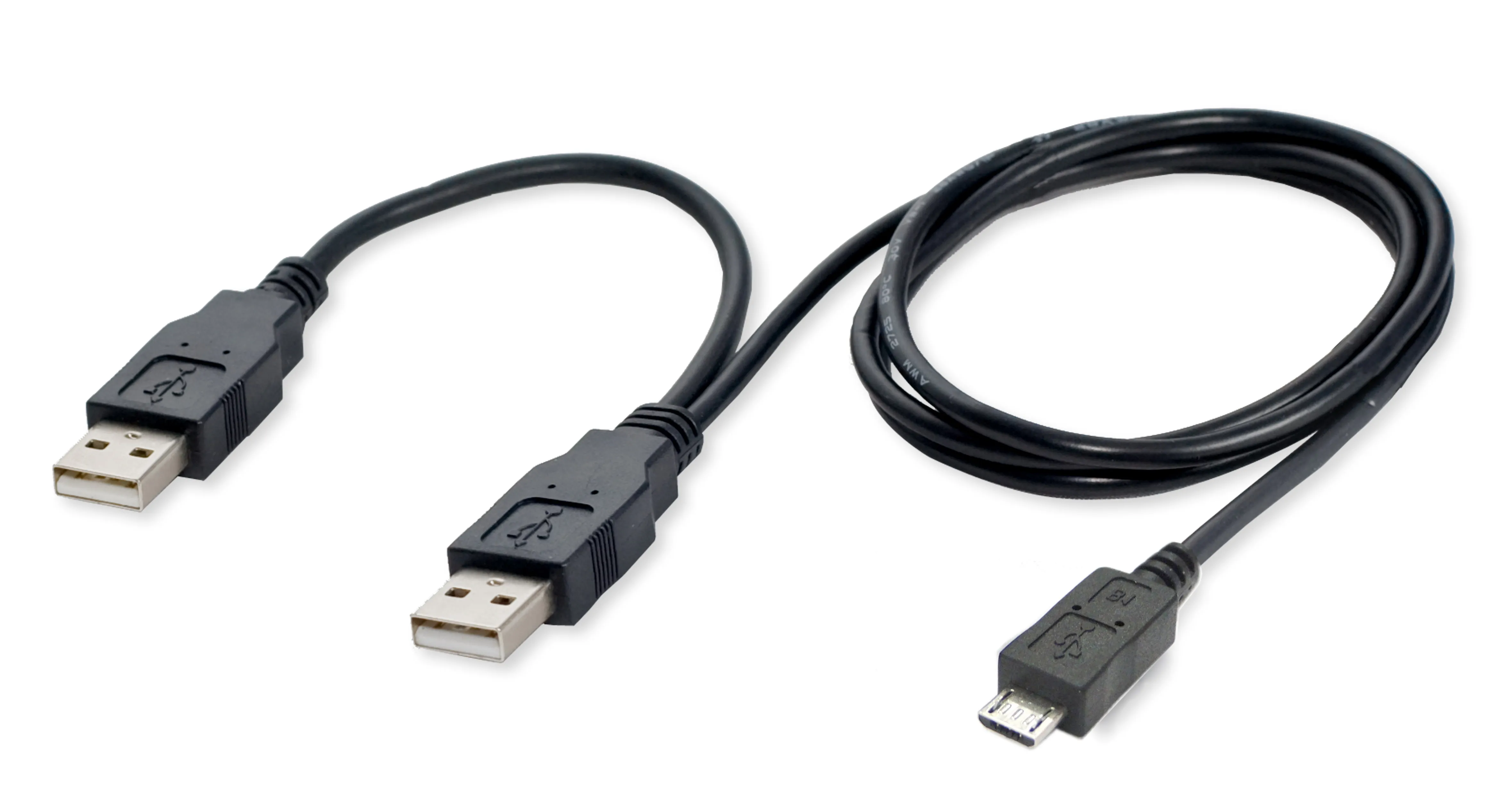 

Jimier USB 2.0 Two Male to Micro USB 5Pin Male Y Cable for Hard Disk Drive 80cm