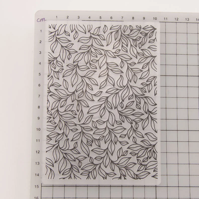 Листья текстурированная папка для тиснения пластиковая карта для ...