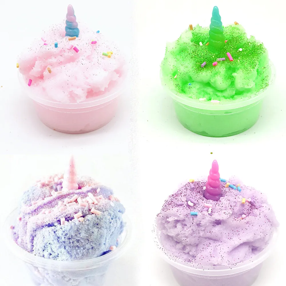 

DIY Clear Slime Toys Mud Mixing Cloud Fluffy Floam Slime Putty Scented Stress Clay Sludge Toy for Christmas Gift Dropshipping E