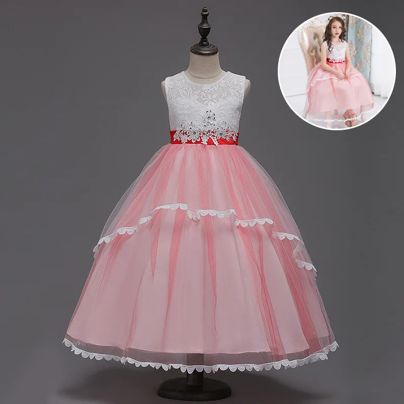 

2018 Dresses For Girls Clothes Summer Girl Dress Prom Gown for Wedding Party Elegant Children Clothing Princess Vestidos longo