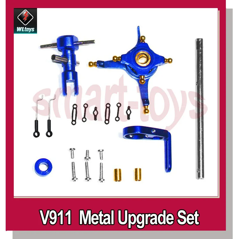 CNC Alloy Metal Upgrade Set for WL V911 Nine Eagles 260A Micro Helicopter Blue CNC Alloy Metal Upgrade Set for WL V911 Nine Eagles 260A Micro Helicopter Blue