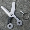 Steel Mini Survival Spring EDC Scissor Gadget Keychain Cutter Spring Gear Pocket Ring Fold Scissor Cut Latch Survival Kit Travel ► Photo 2/5