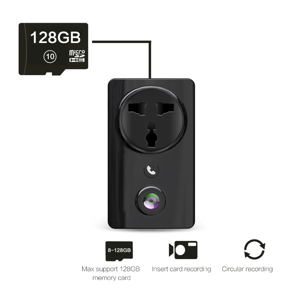 YuBeter 1080P WiFi домашняя камера безопасности 2MP IP Беспроводная камера с разъемом питания 2 в 1 CCTV камера ночного видения двусторонняя связь