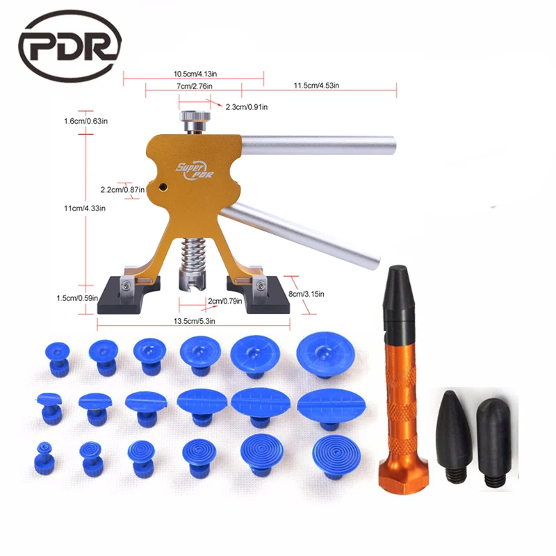 2015 Multifunction Auto Body Dent Removal Tools 25pc Professional PDR Paintless Dent Repair Auto Body Slide