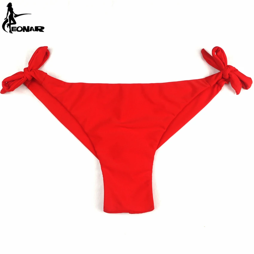 EONAR Swimwear Women 2018 Cheeky Bikini Bottom Adjustable Side Ties Brazilian Thong Swimsuit Classic Cut Bottoms Biquini Swim