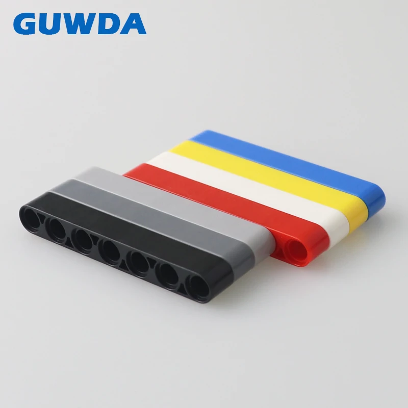 

10PCS Technic Liftarm 1x7 Thick Studless Beam Creator Model Accessory Enlighten Toys Compatible LegoING Parts Bulk Bricks 32524