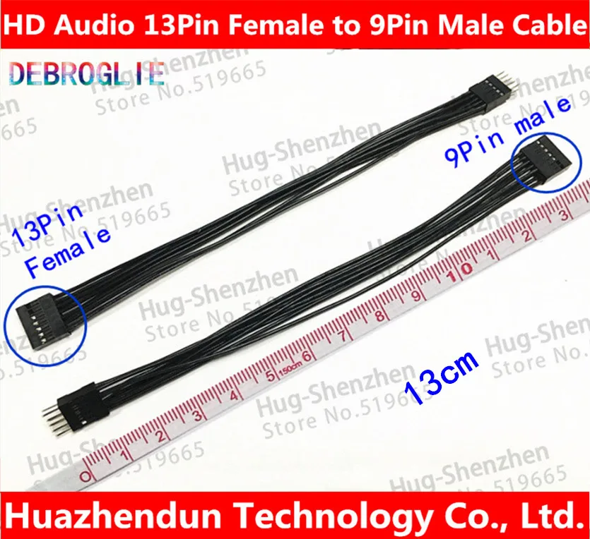  50 pz/13 cm LOTTO HD Audio 13Pin Femmina a 9Pin Maschio Cavo Cavo Convertitore Audio del Pannello F