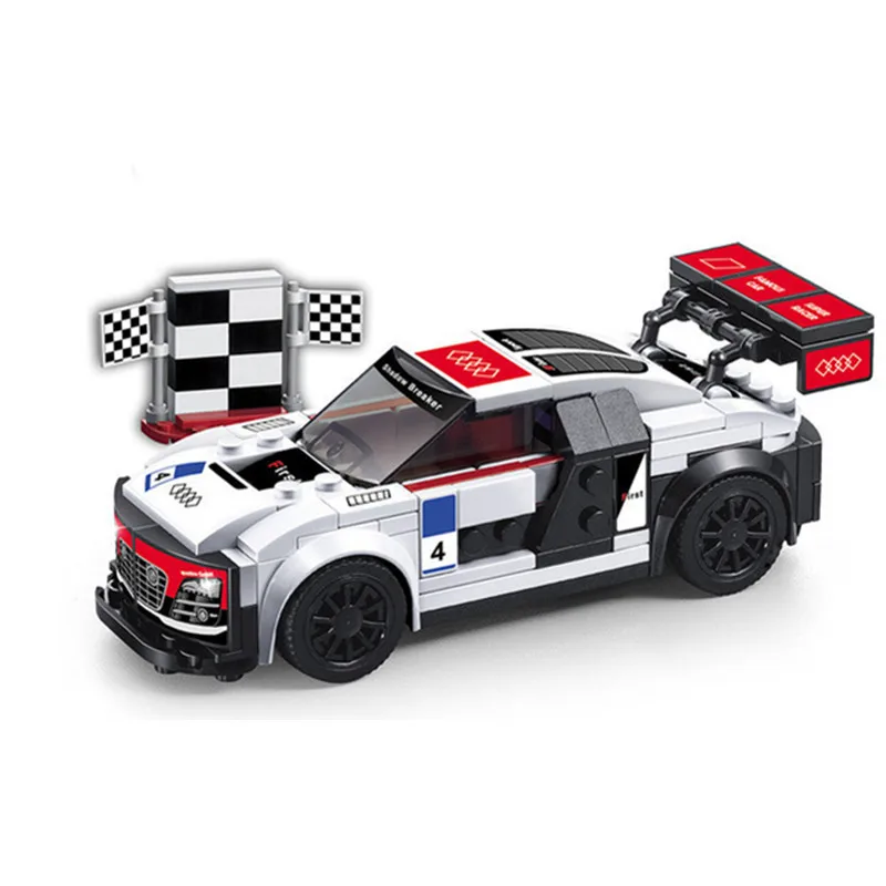 Супер гоночный автомобиль серии Mustang GT Audi Corvette совместимые Legoings блоки
