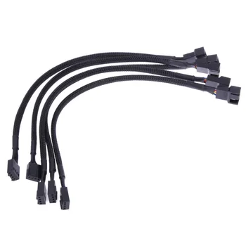 

5pcs 4 Pin 12" PWM Connector Computer Case Fan Extension Power Cable Black for CPU Computer Case Fan