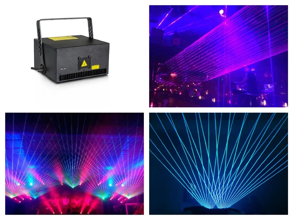 

flightcase + High Power Laser 10Watt RGB Animation Show Stage Light X/Y axis Analog EMS4000 scanner ILDA Control event wedding