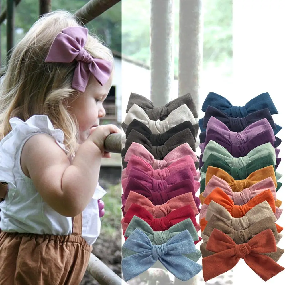 Beilarry Pinces Pour Cheveux En Tissu Coton 4 Pouces 2 Pieces Pinces Pour Cheveux Pour Bebes Filles Clips Pour Nœud Manuel Accessoires Pour Coiffure Aliexpress