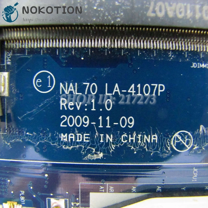 NOKOTION 590329-001 аккумулятор большой емкости NAL70 LA-4107P материнская плата для ноутбука hp Compaq CQ41 основная плата HM55 DDR3 HD4350 видеокарта