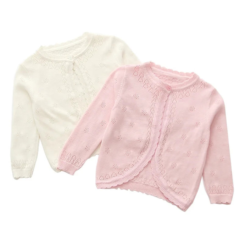 Весенний свитер-кардиган для маленьких девочек розовое пальто из 100 хлопка для маленьких девочек г. Одежда для малышей 1, 2, 3, 4, 5, 6, 7, 8 лет RKC195102