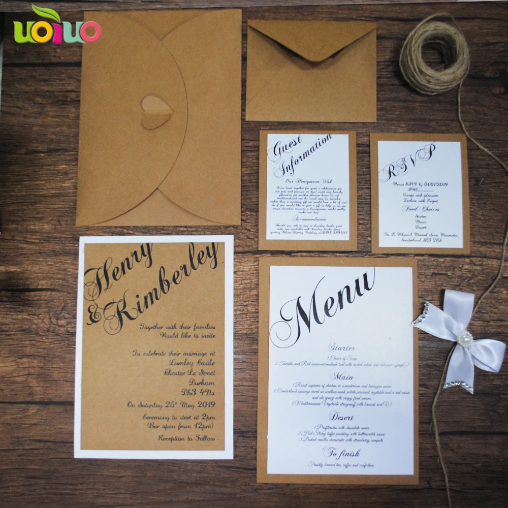  Popular love laser cut handmade kraft paper luxury wedding invitation cards birthday invitation car - 32469122919