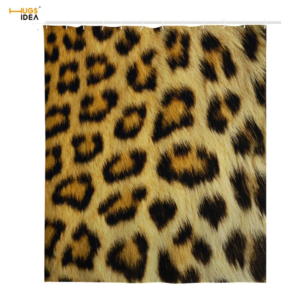 Hugsidea Leopard Printing Bathroom Accessories Shower Curtain Bathroom Accessories Shower Curtain