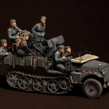 Масштабные модели 1/35 Crew для Sd. Kfz.104 мех 2 см FlaK 30 включает в себя 6 нет моделька автомобиля нецветная Смола Модель