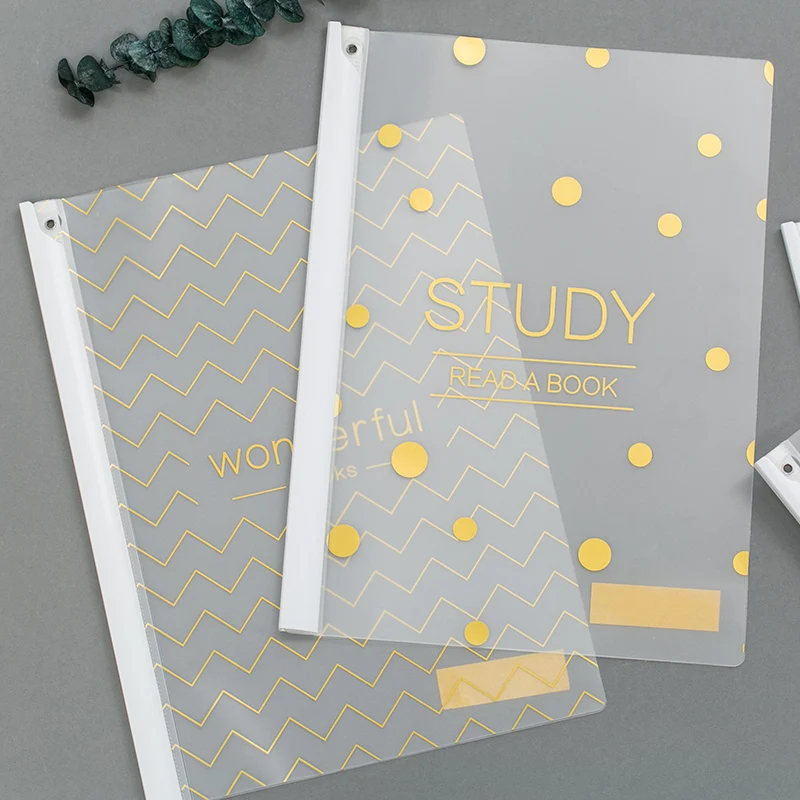 

A4 report cover spine bar Rotate plastic File folder document holder clips office school storage stationery 4pcs/lot