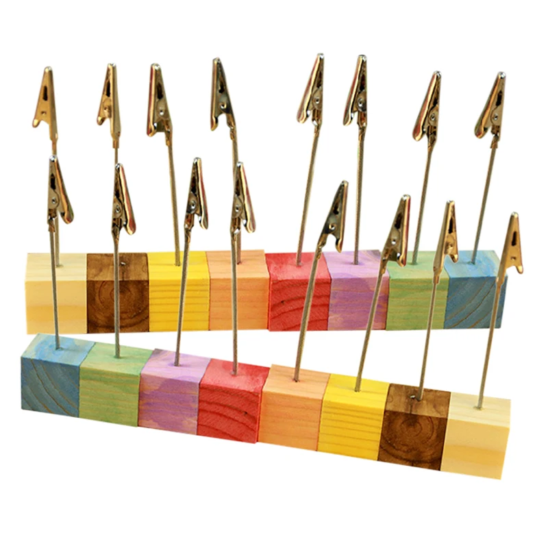 

16x Desk Decor Colorful Cube Basic Wire Memo old photo picture book clip