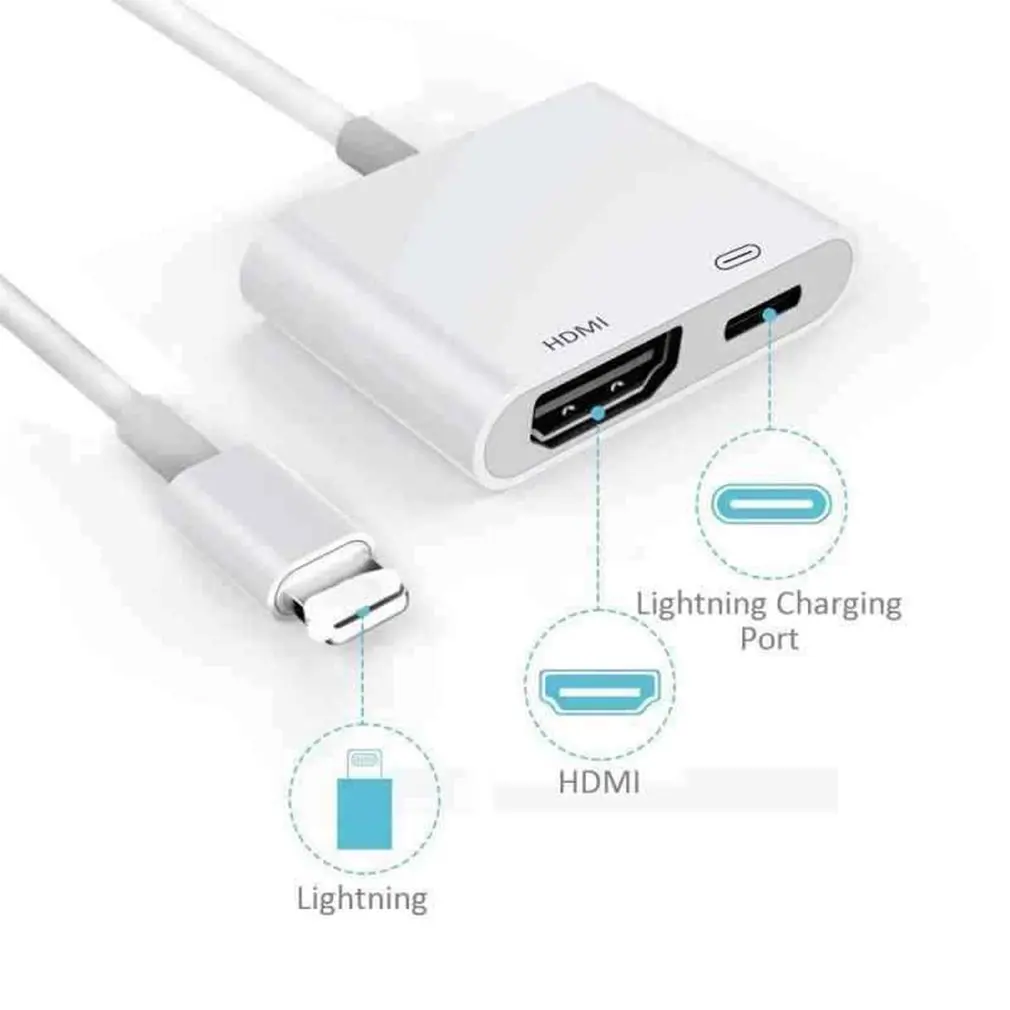 

for Lightning to HDMI adapter cable digital AV TV for iPhone 6 7 8 Plus X XS XR for Ipad