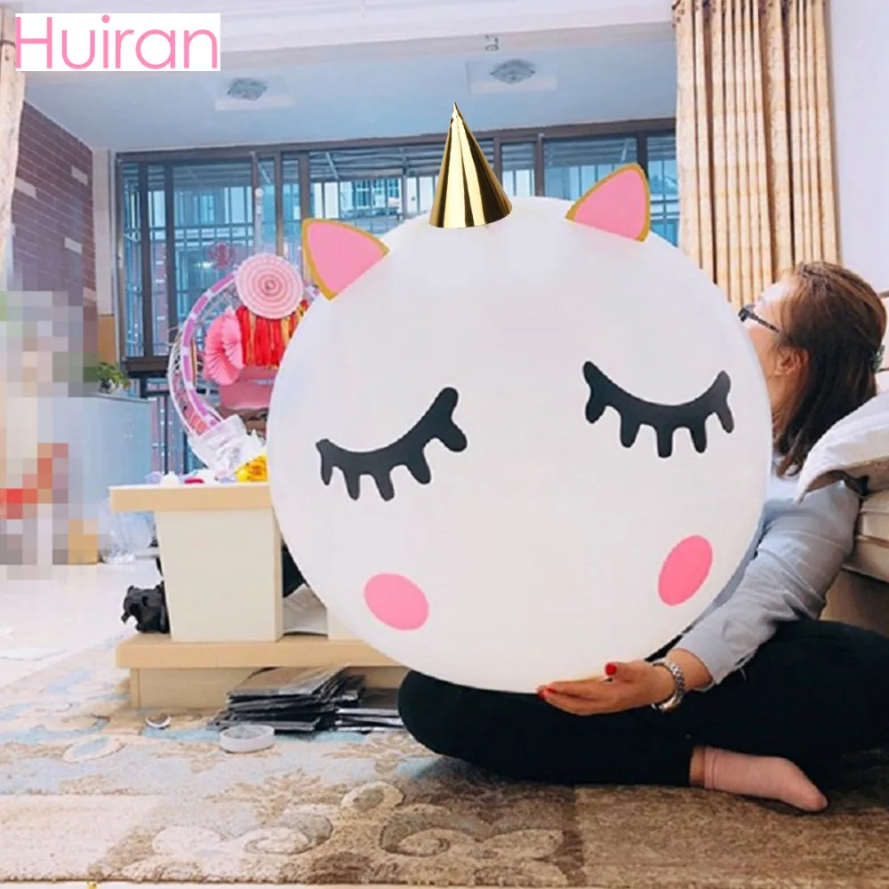Huiran тема единорога Фотофон 36 дюймов большой воздушный шар единорог фотошар