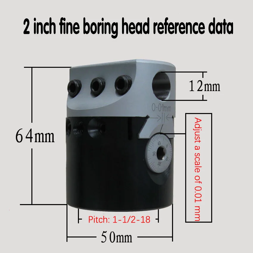 MT4 taper F1-12 50mm boring head with MT4 shank 9pcs 12mm boring bars head set