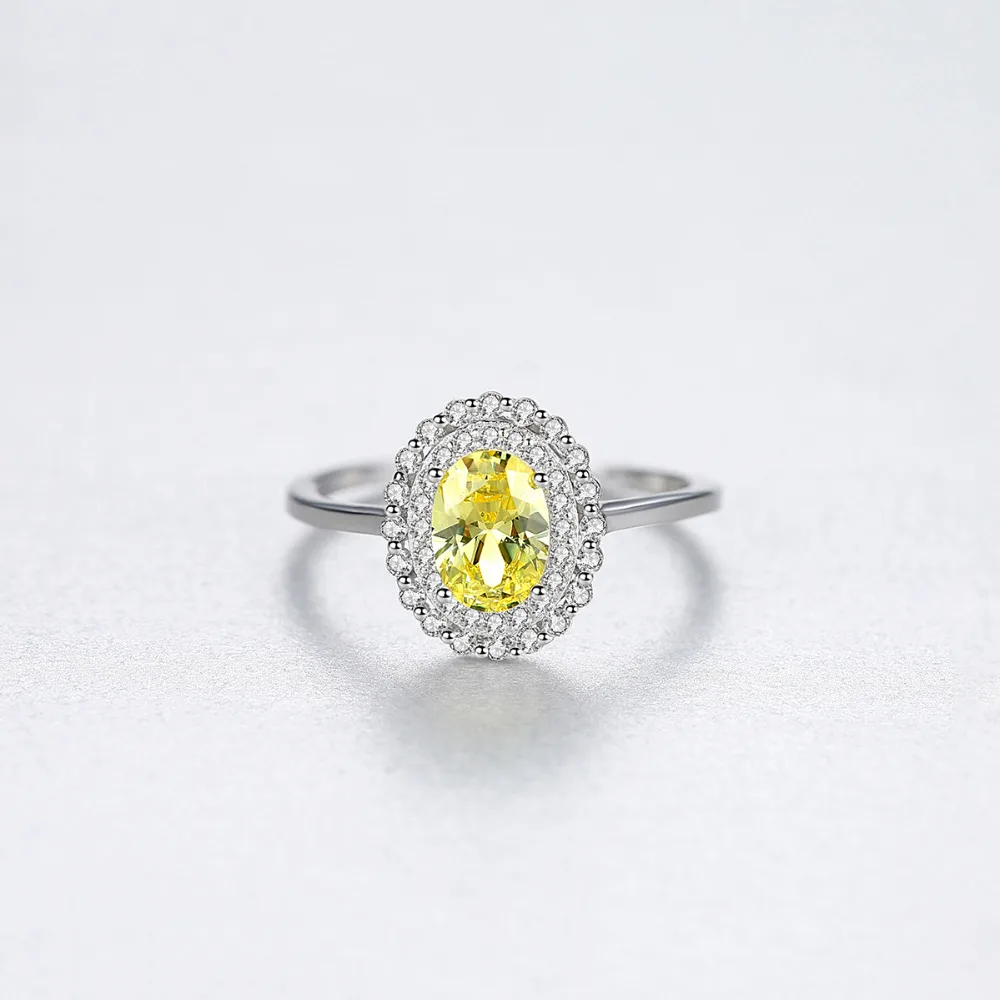 CZCITY обручальное кольцо с натуральным желтым топазом принцессы Дианы, Вильяма, Кейт Миддлтон для женщин, 925 пробы, серебро, Anillos SR0346