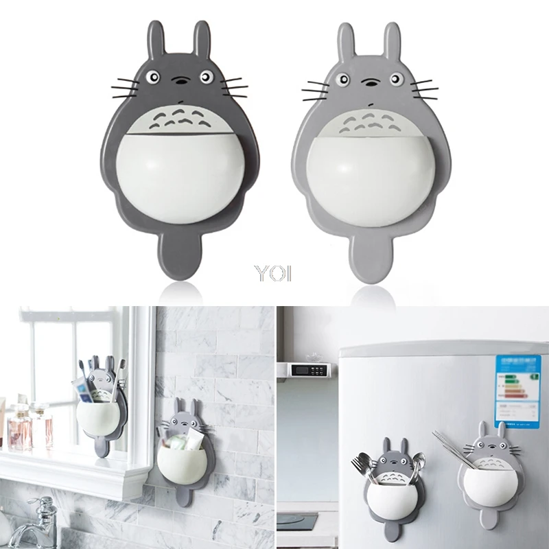 

Lovely Totoro Suction Wall Type Toothbrush Holder Unisex Multifunction Toothbrush Toothpaste Storage Rack Kids Bathroom 19