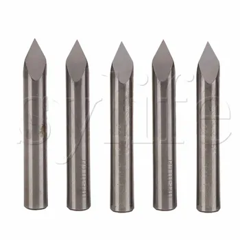 

5Pcs Carbide Steel 60 Degree 6mm Router Pyramid Engraving Bits CNC Machinery