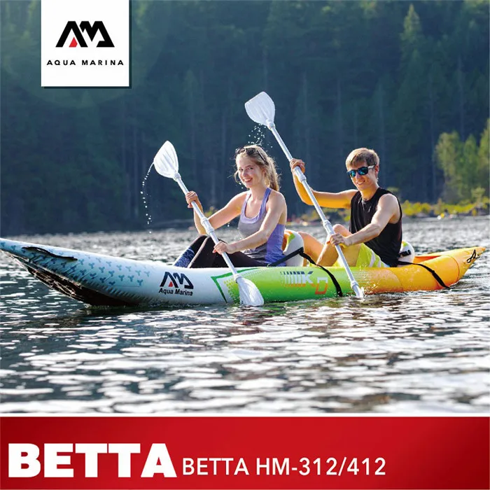 Аква-Марина, новинка, надувная лодка Betta HM, двойная лодка для рыбалки, гребная лодка, надувной каяк, спортивное каноэ, 312*83 см/412*83 см